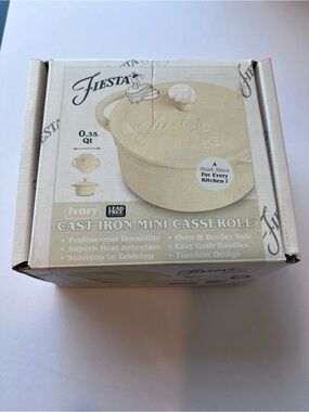 Fiesta Cast Iron Mini Casserole Ivory
